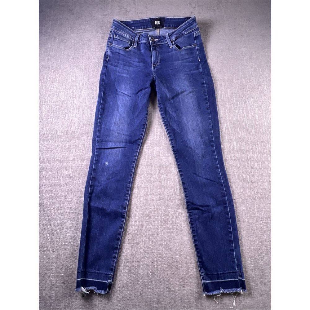 Paige Verdugo Ankle Low Rise Skinny Stretch Blue Jeans Womens Size 27 City Prep